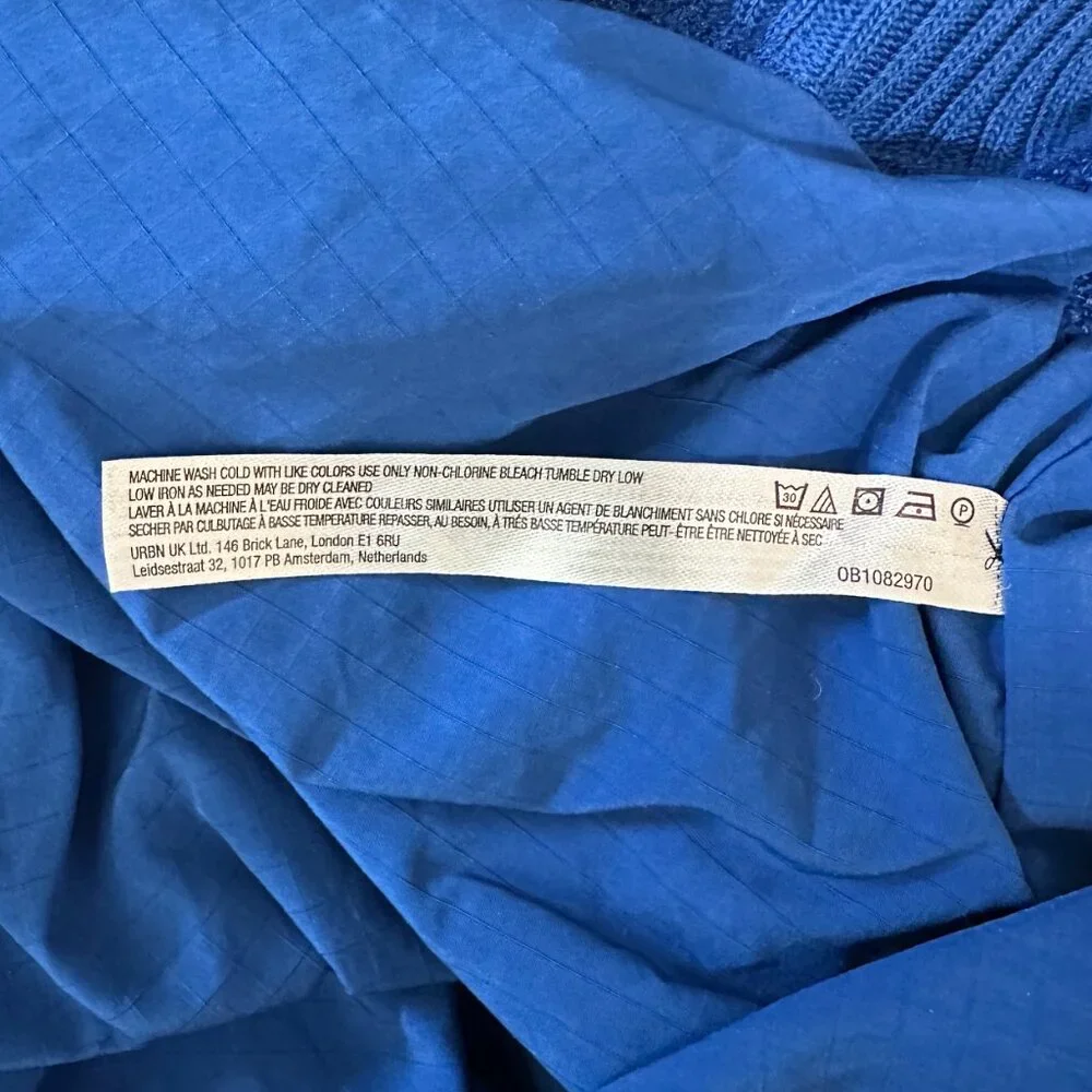 NWOT FP Movement She Fly Embroidered Anorak Jacket - Blue - Size XS